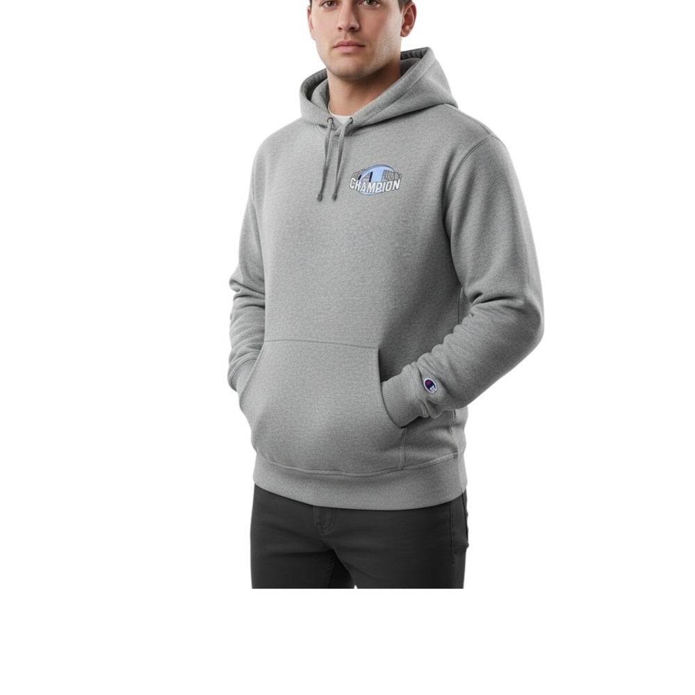Champion Hoodie Pullover Gray Fleece Sweatshirt‎ XL Champion Logo Pocket